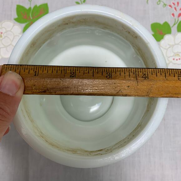 Vintage Randall Pedestal Milk Glass Flower Plant Pot Planter Vase Raised Square - Picture 8 of 9